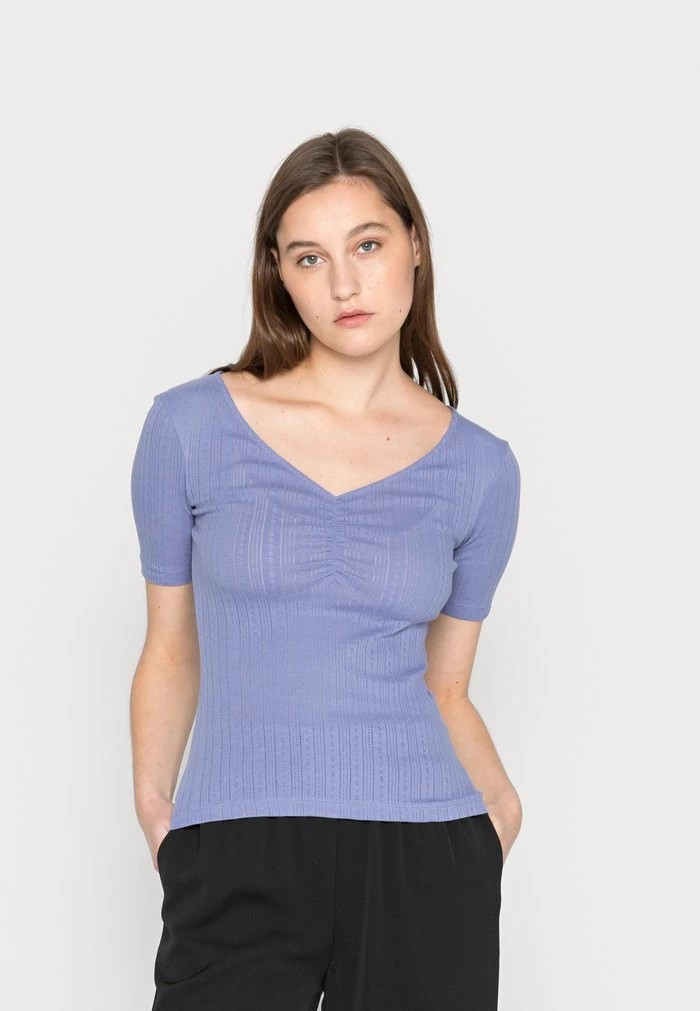 T-Shirt ANNA FIELD Anna Field Basic T-shirt Bleu Femme | VDJ-4412960